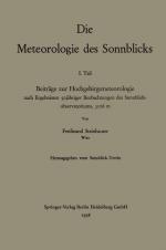 Cover-Bild Die Meteorologie des Sonnblicks
