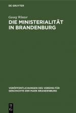 Cover-Bild Die Ministerialität in Brandenburg