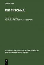 Cover-Bild Die Mischna / Seraim. Maaßeroth