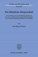 Cover-Bild Die öffentliche Körperschaft.