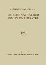 Cover-Bild Die Originalität der Römischen Literatur