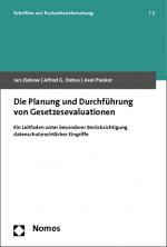 Cover-Bild Die Planung und Durchführung von Gesetzesevaluationen