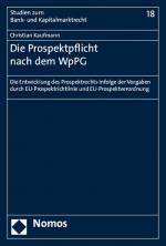 Cover-Bild Die Prospektpflicht nach dem WpPG