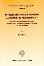 Cover-Bild Die Reichstheorie in Pufendorfs "Severinus de Monzambano".