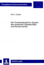 Cover-Bild Die Treuhandanstalt im System des deutschen Gesellschafts- und Konzernrechts