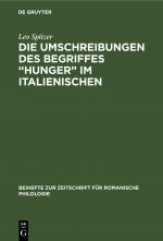 Cover-Bild Die Umschreibungen des Begriffes “Hunger” im Italienischen