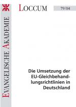 Cover-Bild Die Umsetzung der EU-Gleichbehandlungsrichtlinien in Deutschland