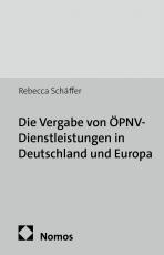 Cover-Bild Die Vergabe von ÖPNV-Dienstleistungen in Deutschland und Europa