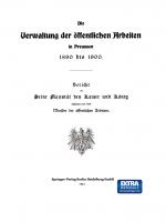 Cover-Bild Die Verwaltung der Öffentlichen Arbeiten in Preussen 1890 bis 1900