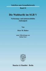 Cover-Bild Die Wahltarife im SGB V.