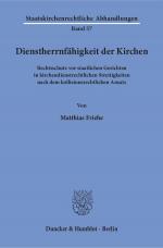 Cover-Bild Dienstherrnfähigkeit der Kirchen.