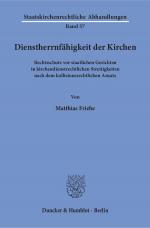 Cover-Bild Dienstherrnfähigkeit der Kirchen.