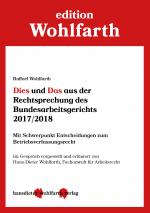 Cover-Bild Dies und Das aus der Rechtsprechung des Bundesarbeitsgerichts 2017/2018