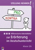 Cover-Bild Differenzierte Arbeitsblätter zur Erörterung im Deutschunterricht