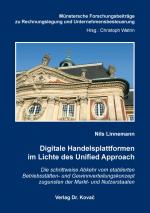 Cover-Bild Digitale Handelsplattformen im Lichte des Unified Approach