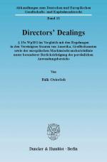 Cover-Bild Directors' Dealings.
