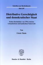 Cover-Bild Distributive Gerechtigkeit und demokratischer Staat.