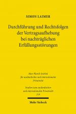 Cover-Bild Durchführung und Rechtsfolgen der Vertragsaufhebung bei nachträglichen Erfüllungsstörungen