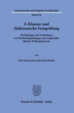 Cover-Bild E-Klausur und Elektronische Fernprüfung.
