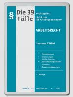 Cover-Bild eBook Die 39 wichtigsten Fälle Arbeitsrecht