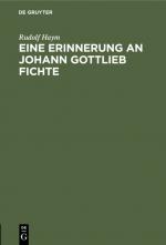 Cover-Bild Eine Erinnerung an Johann Gottlieb Fichte