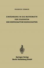 Cover-Bild Einführung in die Mathematik für Studenten der Wirtschaftswissenschaften