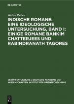 Cover-Bild Einige Romane Bankim Chatterjees und Rabindranath Tagores