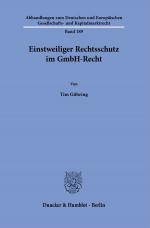 Cover-Bild Einstweiliger Rechtsschutz im GmbH-Recht.