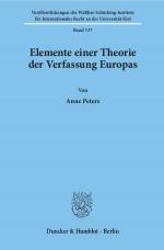 Cover-Bild Elemente einer Theorie der Verfassung Europas.