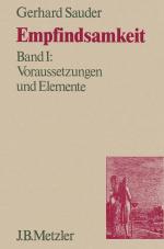 Cover-Bild Empfindsamkeit, Band 1: Voraussetzungen und Elemente