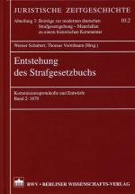 Cover-Bild Entstehung des Strafgesetzbuchs