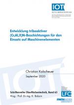 Cover-Bild Entwicklung triboaktiver (Cr,Al,X)N-Beschichtungen für den Einsatz auf Maschinenelementen