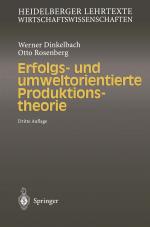 Cover-Bild Erfolgs- und umweltorientierte Produktionstheorie