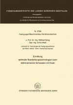 Cover-Bild Ermittlung optimaler Bearbeitungstechnologien beim elektroerosiven Schneiden mit Draht