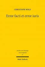 Cover-Bild Error facti et error iuris