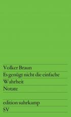 Cover-Bild Es genügt nicht die einfache Wahrheit