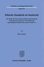 Cover-Bild Ethische Standards im Kaufrecht.