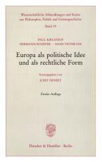 Cover-Bild Europa als politische Idee und als rechtliche Form.