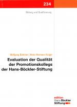 Cover-Bild Evalution der Qualität der Promotionskollegs der Hans-Böckler-Stiftung