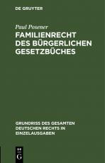 Cover-Bild Familienrecht des Bürgerlichen Gesetzbüches