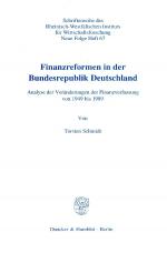 Cover-Bild Finanzreformen in der Bundesrepublik Deutschland.
