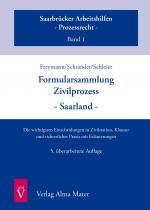 Cover-Bild Formularsammlung Zivilprozess - Saarland - 5. Auflage