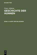 Cover-Bild Franz Altheim: Geschichte der Hunnen / Kampf der Religionen