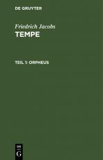 Cover-Bild Friedrich Jacobs: Tempe / Orpheus