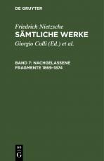 Cover-Bild Friedrich Nietzsche: Sämtliche Werke / Nachgelassene Fragmente 1869–1874