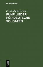 Cover-Bild Fünf Lieder für deutsche Soldaten