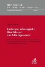 Cover-Bild Funktional-teleologische Qualifikation und Gläubigerschutz