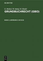 Cover-Bild G. Meikel; W. Imhof; H. Riedel: Grundbuchrecht (GBO) / §§ 18–20