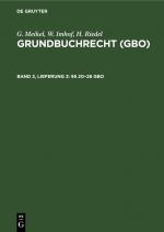 Cover-Bild G. Meikel; W. Imhof; H. Riedel: Grundbuchrecht (GBO) / §§ 20–28 GBO