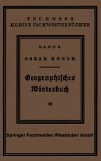 Cover-Bild Geographisches Wörterbuch